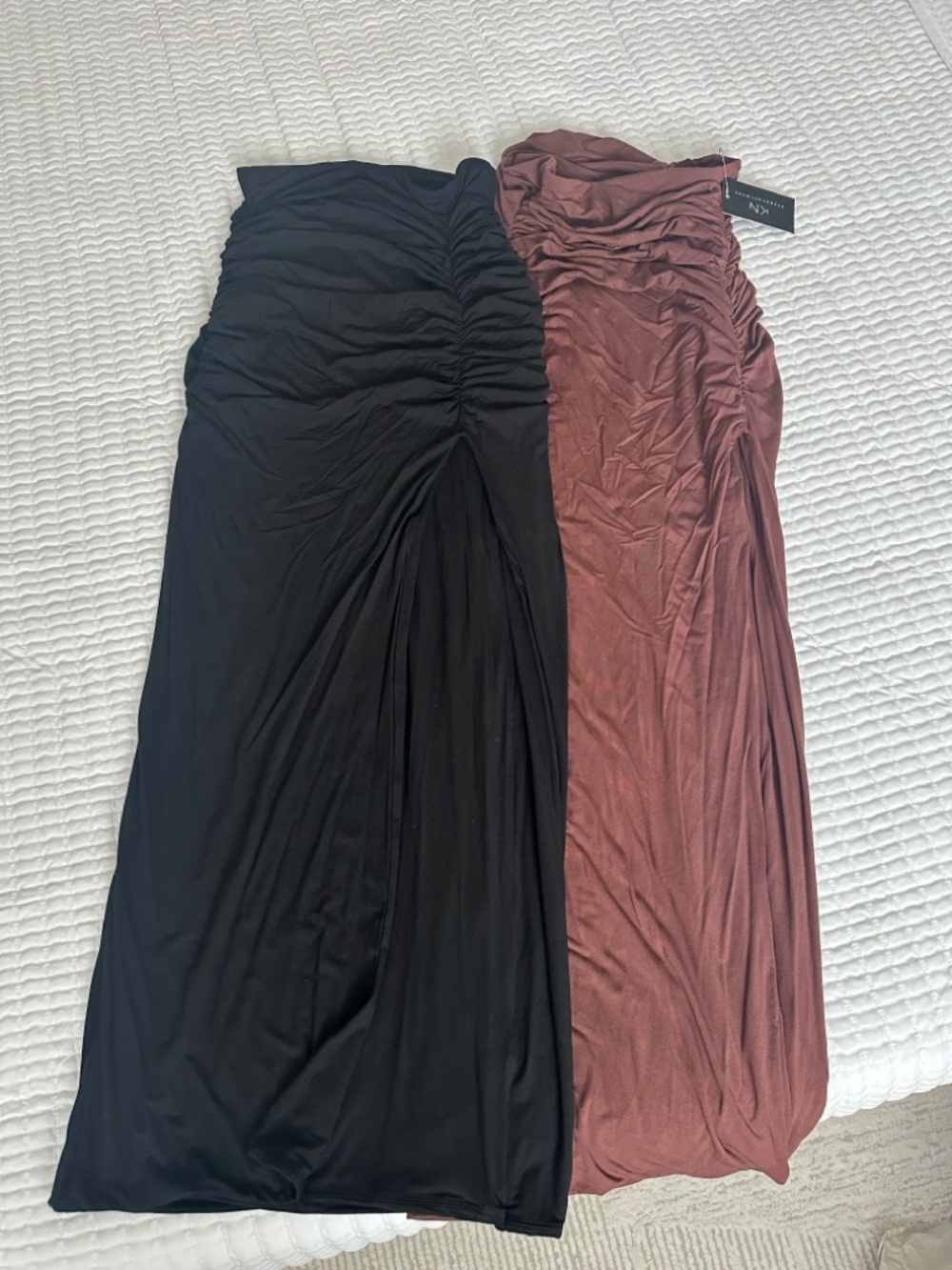 Klassy Network Ruched Maxi Skirt Bundle